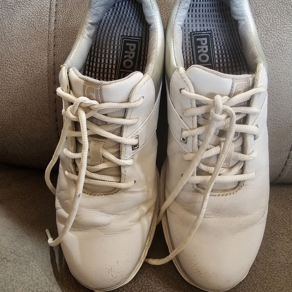 FootJoy Pro SL 98114 Womens 8,5 M Spikeless Golf Shoes White Silver - Picture 3 of 8